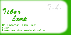 tibor lamp business card